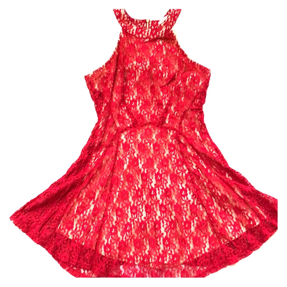 Lacy red dress!